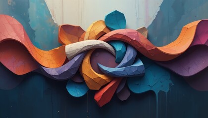 Abstract Colorful 3D Design