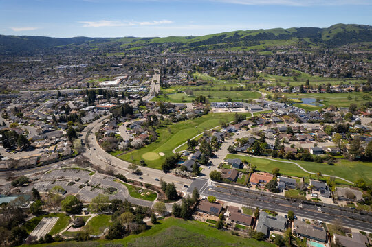Aerial View of City San Ramon, San Francisco  East Bay, California