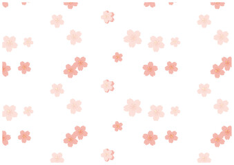 シームレス春のかわいい桜のパターン