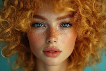 Fototapeta premium Portrait of a serious young African woman with cool short bleached afro hairstyle against a soft studio background