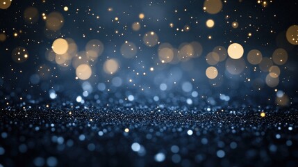 Obraz premium Shimmering Bokeh Background with Glowing Particles and Dust Effects