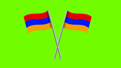 Flag Of Armenia, Armenia flag, National flag of Armenia. Crossed Table flag of Armenia.