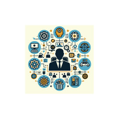 Executive Function icon vector symbol design art illustration