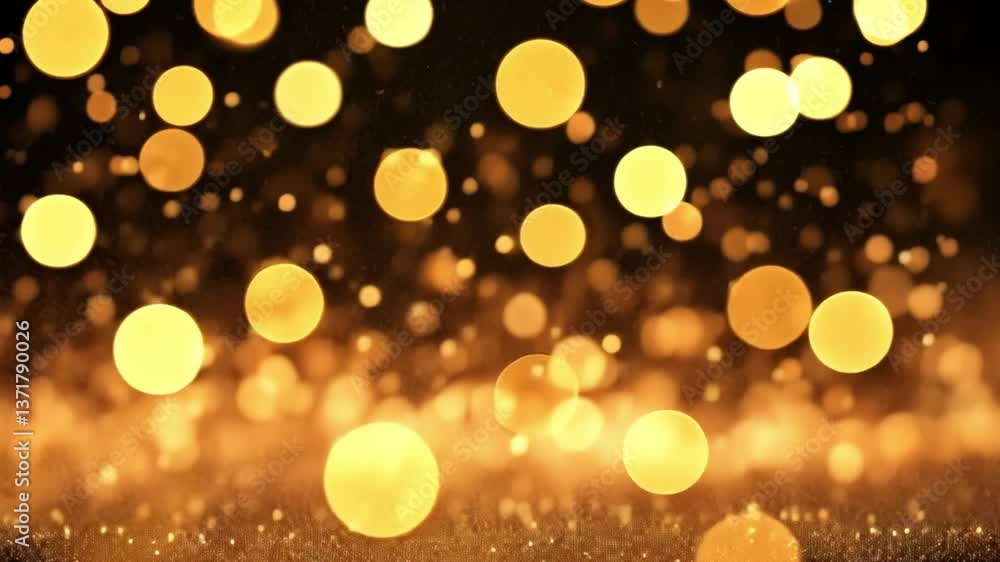 Poster captivating golden bokeh background with smooth soft focus for elegant designs and celebration theme