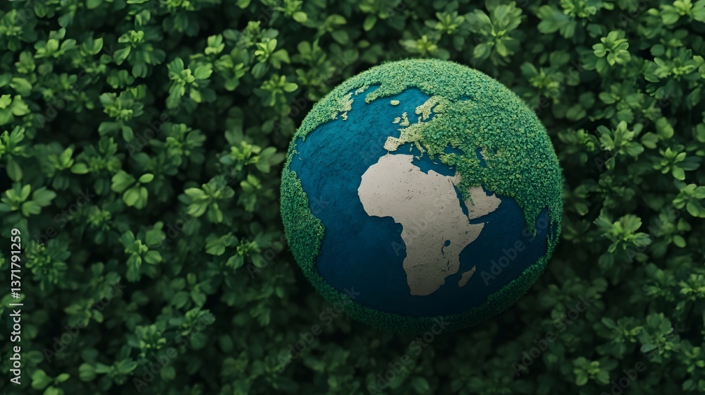 Poster visualizing the clash between nature and industrialization on our planet
