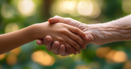 Caregiver Holding Elderly Hand in Hospice Care Kindness Support Love Family Togetherness Help Comfort