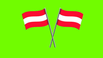 Flag Of Austria, Austria flag, National flag of Austria. Crossed Table flag of Austria.