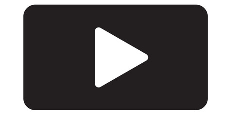 Play button icon set. audio or video play button vector symbol.