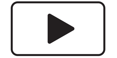 Play button icon set. audio or video play button vector symbol.