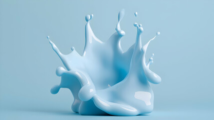 Light Blue Water Splash on Light Blue Background