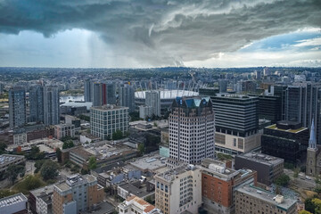 Fototapeta premium Vancouver, city in Canada, aerial view