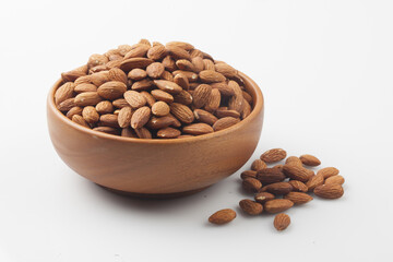 Almond is a deciduous tree in the rose family. It grows to about 6 meters in height and has lanceolate leaves with serrations.
