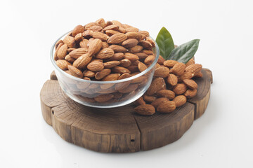 Almond is a deciduous tree in the rose family. It grows to about 6 meters in height and has lanceolate leaves with serrations.
