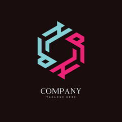 A unique, hexagon-shaped monogram logo with the initial letter N and P. Suitable for various businesses.