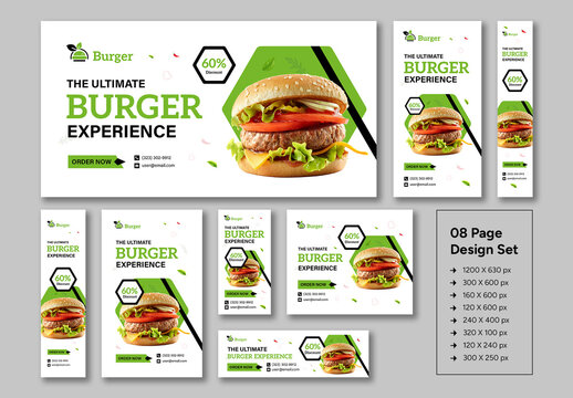 Creative Food Web Banner Ad Set