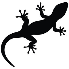 Simple Silhouette of a Gecko