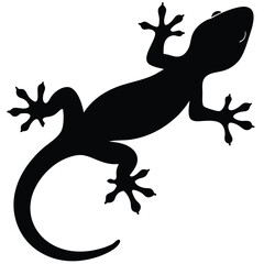 Simple Silhouette of a Gecko