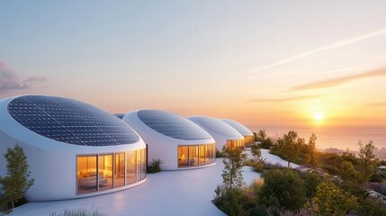 Obraz premium A high-tech eco-city with AI-driven energy management systems