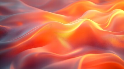 Obraz premium A silky abstract background with a gradient of vibrant orange and soft peach, resembling a glowing sunset,