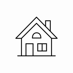 Residential home icon vector sign
