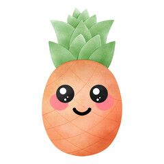 Pineapple Smiling cute drawing