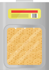 Biscuits tin container vector illustration