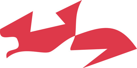 Bold Red Minimalist Icon – Striking & Versatile Symbol for Various Applications