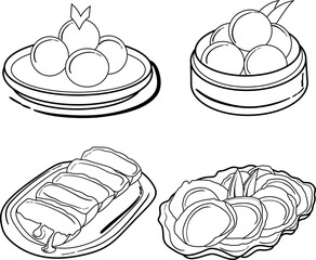 set of cakes