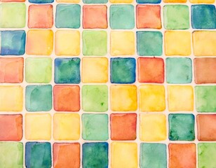 カラフルな手書き風のタイル