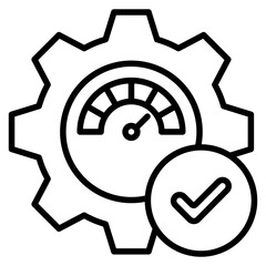 Performance Management Outline Icon