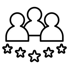 Customer Satisfaction Outline Icon