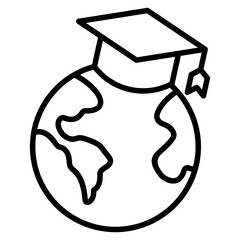Global Learning Outline Icon