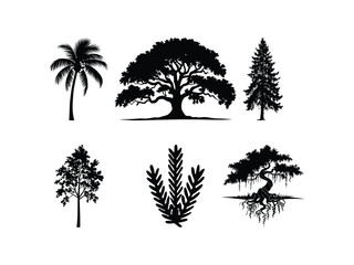 Tree Silhouettes Vector Eco-Friendly Designs