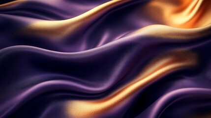 Obraz premium A silky, abstract background in shades of deep plum and gold, with a rich, flowing texture,