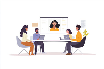 Fototapeta premium Collaborative Workspace Discussion