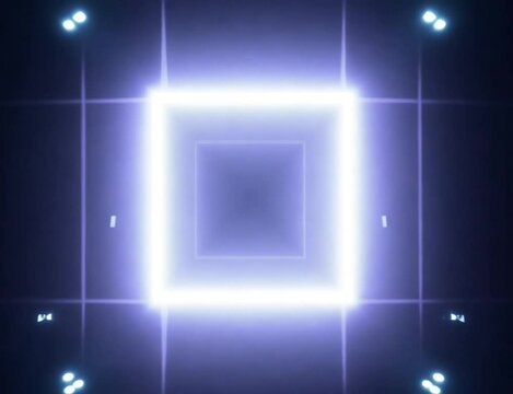 White Strobe Neon Square Abstract Background Vj Loop I 4K