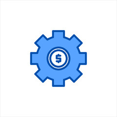 blue gear icon