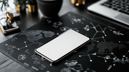 Smartphone on Workspace, Modern Design