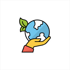hand holding earth