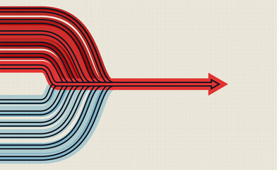 Abstract arrow direction. Business investment to success. financial data graph strategy. Technology background. High speed.