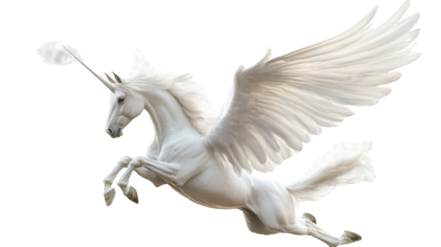 white horse isolated on white