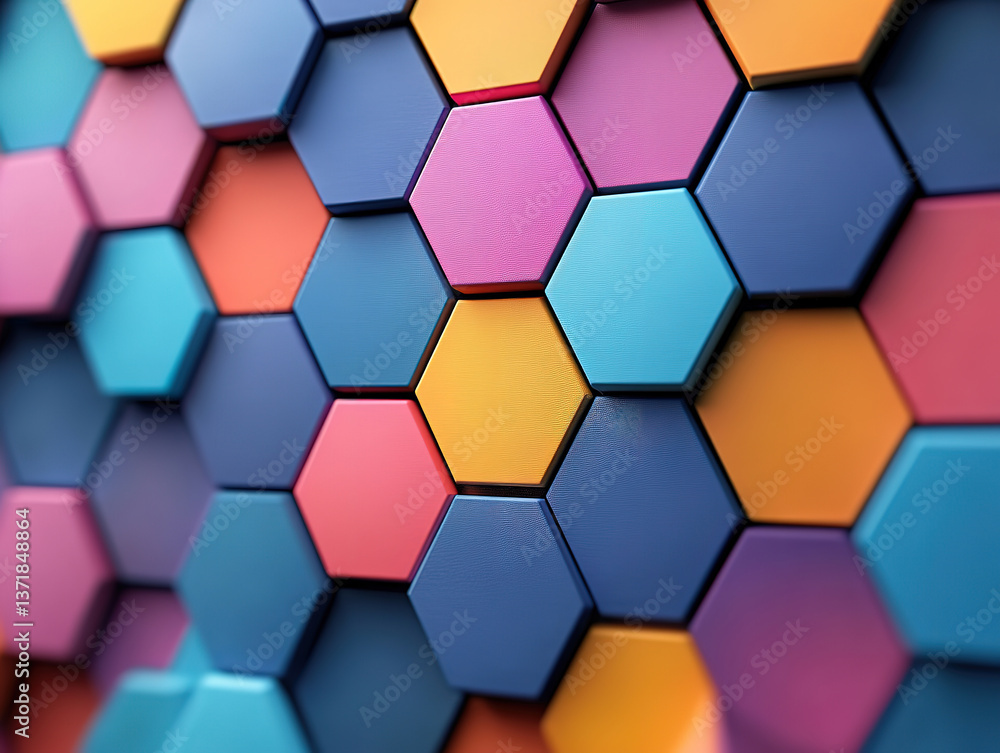 Poster modern science and technology background with hexagon shapes