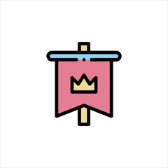 vector illustration of a suitcase with a sign