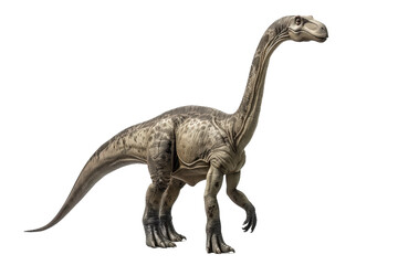 A realistic and textured visualization of a massive dinosaur roaming its land.