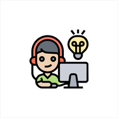 cartoon character of businessman