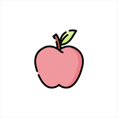 red apple vector illustration
