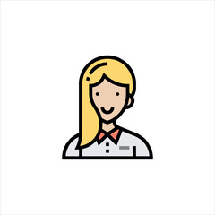 vector illustration of a man with blank sign