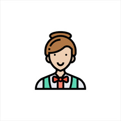 cartoon character of business man