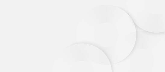 Minimal White Abstract Background with Circular Line Patterns