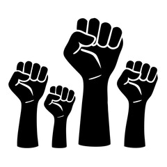 Obraz premium Isolated hand gestures, a black vector silhouette showing thumb up and down signs, with optional rubber gloves for protection